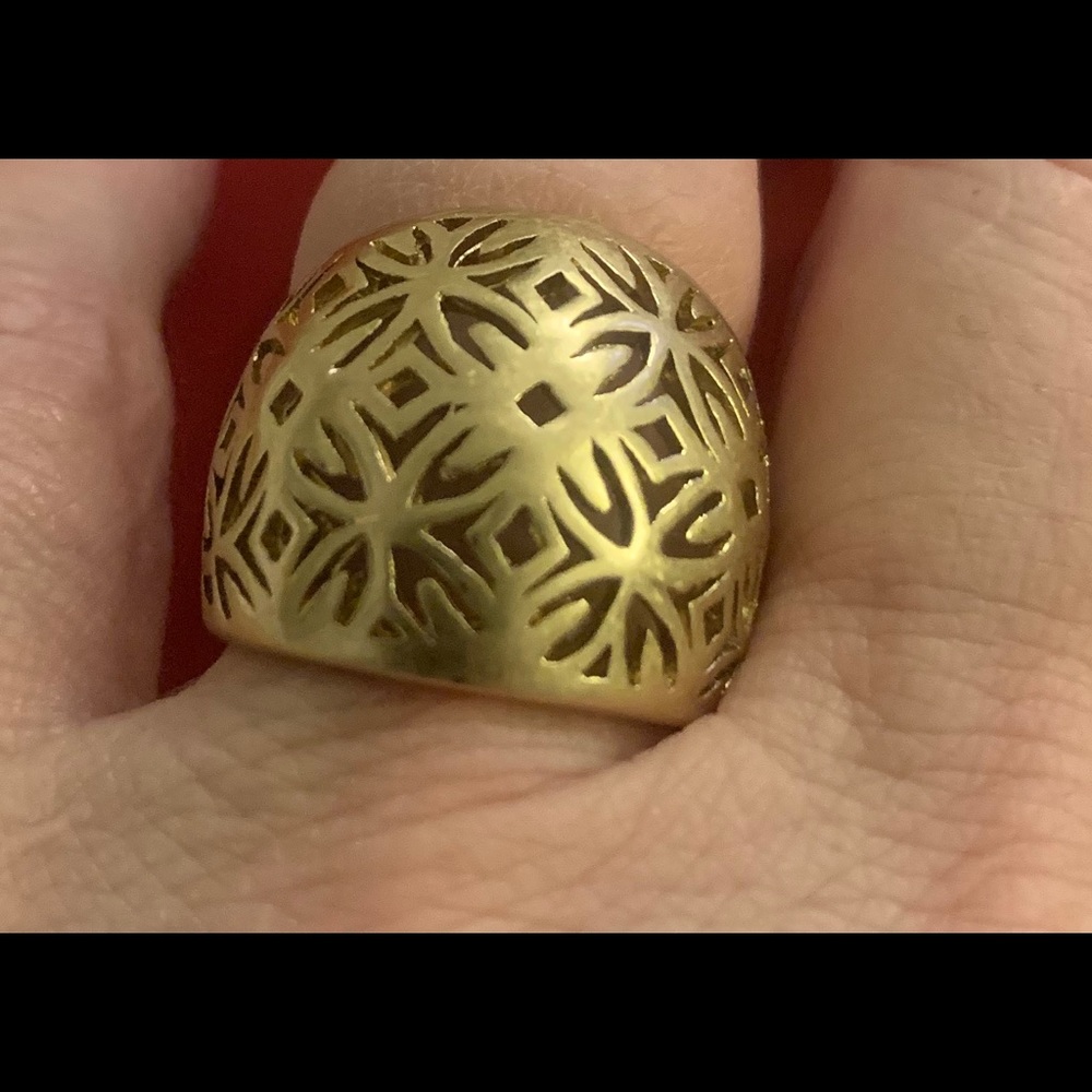 Gold designed ring